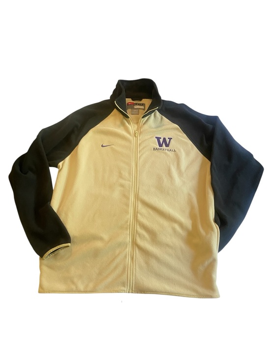 Nike Other - Nike Yellow and Black University of Washington UW Basketball Fleece Jacket